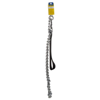 Titan Chain Lead with Nylon Handle - Black - X-Heavy Chain - 48\