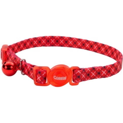 Coastal Pet Safe Cat Breakaway Collar White/Red Plaid - 12\