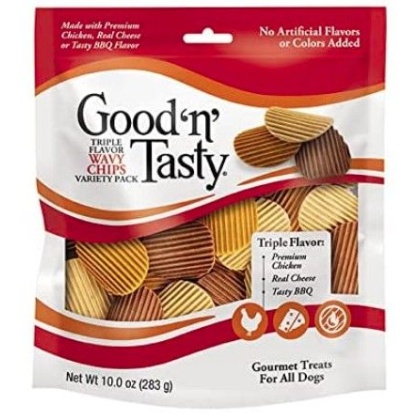 8in1 Pet Triple-Flavor Wavy Chips for Dogs - 10 oz