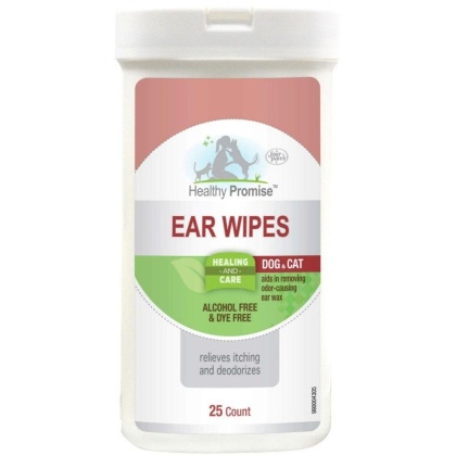 Four Paws Healthy Promise Dog And Cat Ear Wipes - 25 Wipes