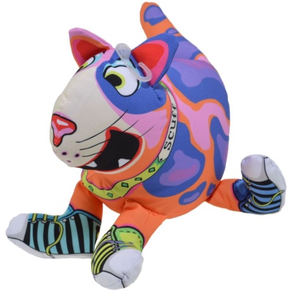 Fuzzu Sneaky Cat Scuff Squeaker Dog Toy - 1 count