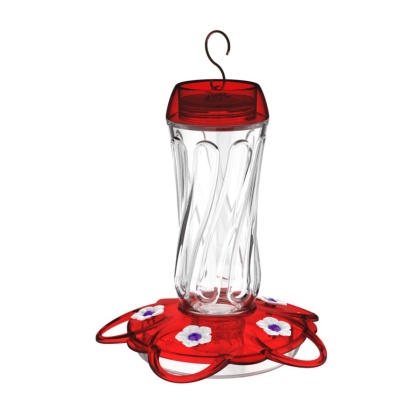 More Birds Orion Glass Hummingbird Feeder - 16 oz capacity