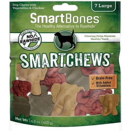 SmartBones Safari Smart Chews - Large - 7 Pack