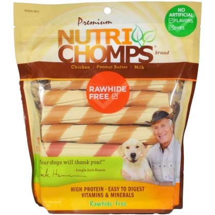 Nutri Chomps Wrapped Twist Dog Treat Assorted Flavors - 12 count