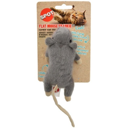 Spot Flat Mouse Frankie Catnip Toy - Assorted Colors - 1 Count (5.5\
