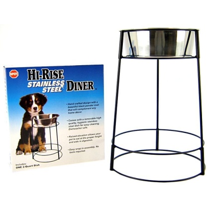 Spot Hi-Rise Single Stainless Steel Diner - 2 Quart (14.25\