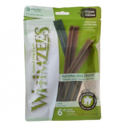 Whimzees Natural Dental Care Stix Dog Treats - Large - 7 Pack - (Dogs 40-60 lbs)