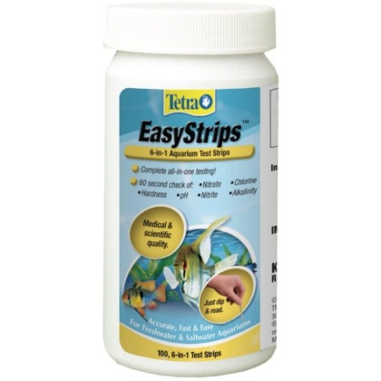 Tetra EasyStrips 6 in 1 Ammonia Aquarium Test Strips - 100 Pack