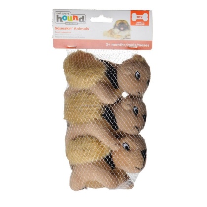 Plush Puppies Plush Squeakin\' Animals - Squirrels - 3 Pack