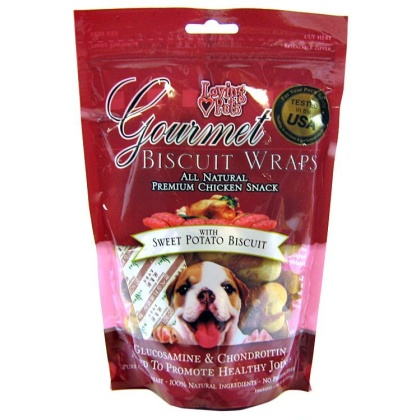 Loving Pets Gourmet Sweet Potato Biscuit & Chicken Wraps - 8 oz