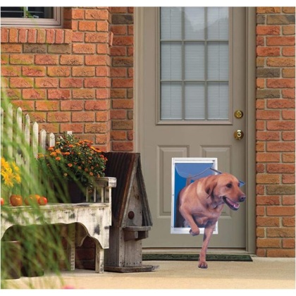 Ideal Pet Products Deluxe White Aluminum Pet Door X-Large  - X-Large