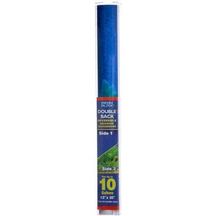 Penn Plax Double-Back Aquarium Background - Deep Blue Sea / Amazon Waters - 12\