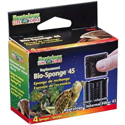 Reptology Internal Filter 45 Replacement Bio Sponge - 4 count