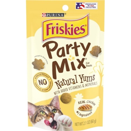 Friskies Party Mix Cat Treats Natural Yums With Real Chicken - 2.1 oz (60 g)