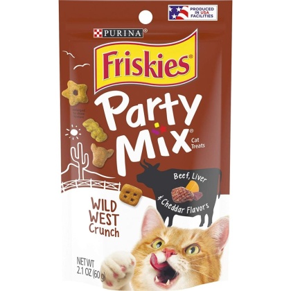 Friskies Party Mix Wild West Crunchy Cat Treats - 2 oz