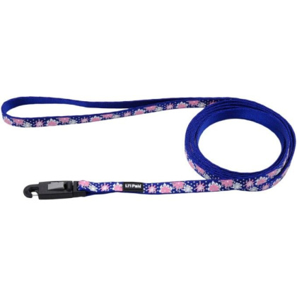 Li\'L Pals Reflective Leash - Flowers with Dots - 6\'L x 3/8\