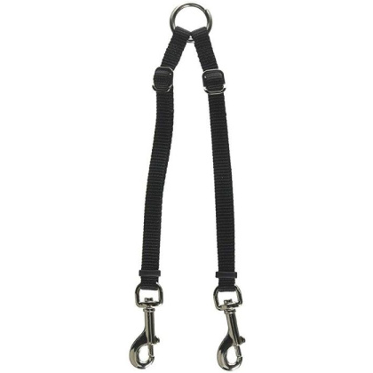 Coastal Pet Two Dog Adjustable Nylon Coupler Black - 24\