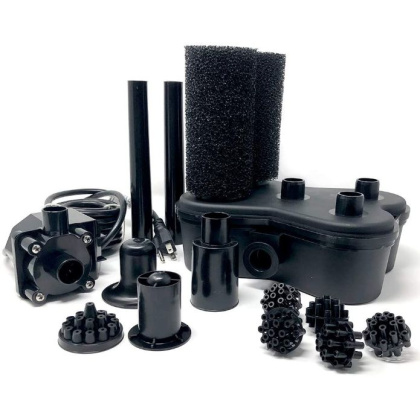 Beckett Bio Filter System with FR400 Pond Pump and Foutain Head - 400 GPH