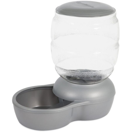 Petmate Replendish Pet Feeder with Microban Pearl Silver Gray - 5 lbs