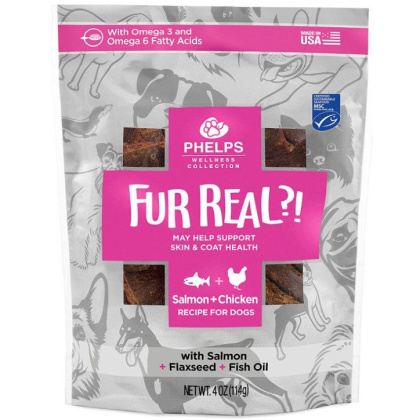 Phelps Pet Products Fur Real?! Skin and Coat Treat for Dogs - 4.5 oz