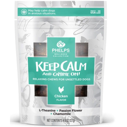 Phelps Pet Products Keep Calm and Canine On Calming Dog Treats - 4.5 oz