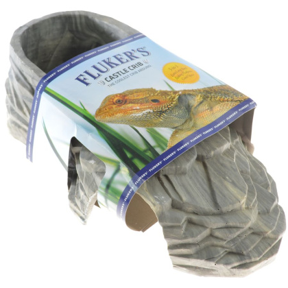 Flukers Castle Crib Reptile Basking Platform and Hide Assorted Colors - 1 count X-Large
