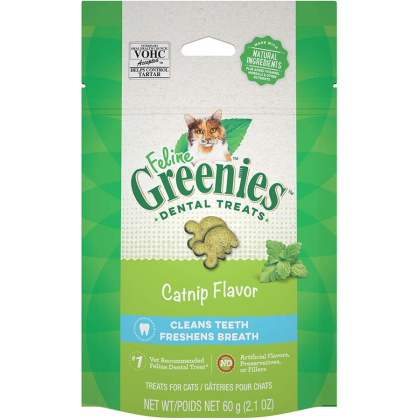 Greenies Feline Natural Dental Treats Catnip Flavor - 2.1 oz