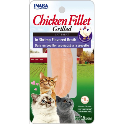 Inaba Chicken Fillet Grilled Cat Treat in Shrimp Flavored Broth - 0.9 oz