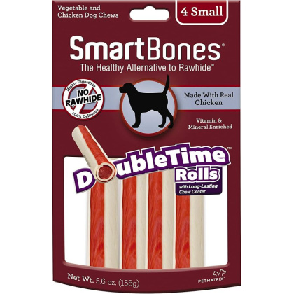 SmartBones DoubleTime Roll Chews for Dogs - Chicken - Small - 4 Pack - (5\