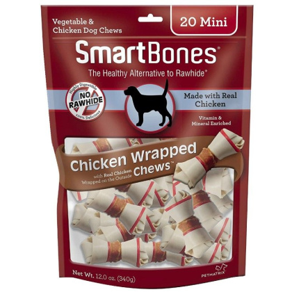 SmartBones Vegetable and Chicken Wrapped Rawhide Free Dog Bone - 20 count