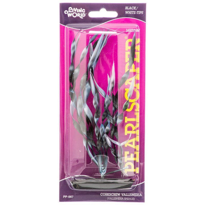 Marina Pearlscaper Corkscrew Vallisneria Plant - Black with White Tips - 8\
