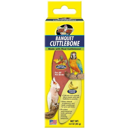 Zoo Med Banquet Cuttlebone - Tropical Fruit & Banana Flavor - Small - 2 Pack - (3 oz)