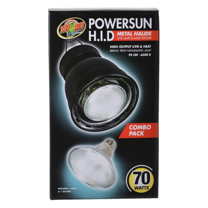 Zoo Med Powersun H.I.D. Metal Halide UVB Lamp & Fixture - 70 Watt - (7.5\