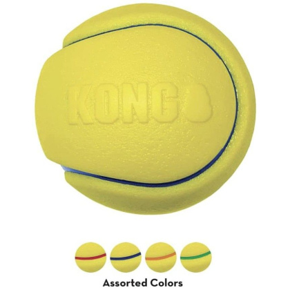 KONG Squeezz Tennis Ball Assorted Colors - Large - 1 count