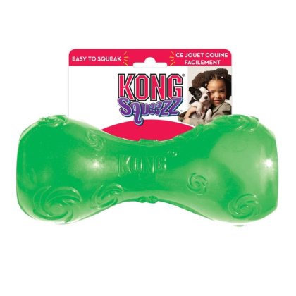 Kong Squeezz Dumbell Dog Toy - Large - (Assorted Colors)