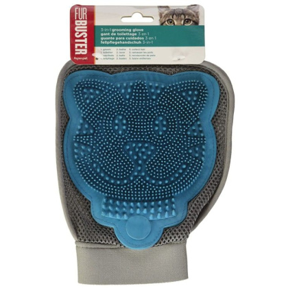 JW Pet Furbuster 3-In-1 Cat Grooming Glove  - 1 count