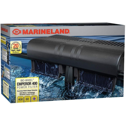Marineland Emperor Bio Wheel Power Filter Pro Series - Emperor 400 Power Filter - 400 GPH (Up to 80 Gallons)