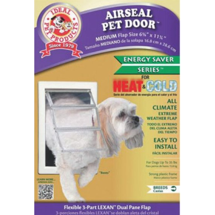 Ideal Pet Products Air Seal Plastic Pet Door with Telescoping Frame - Medium