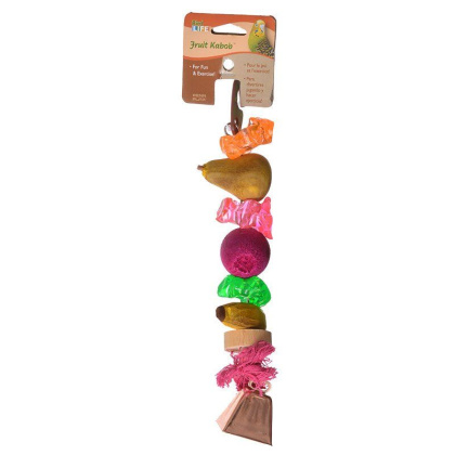 Penn Plax Bird Life Fruit-Kabob Wood Treat Toy for Parrots - 1 Pack (12\