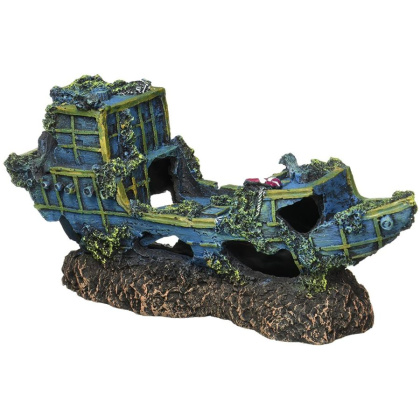 Penn Plax Sunken Ship Aquarium Decor - Medium - 12\