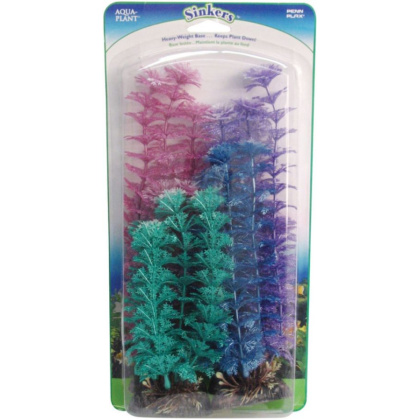 Penn Plax Pearl Aquarium Plant Value Pack Assorted Sizes - 4 count