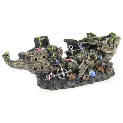 Penn Plax Split Shipwreck Aquarium Decor - Small (10\