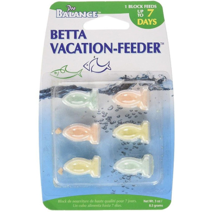Penn Plax Betta World 7 Day Vacation Betta Feeder - 6 count