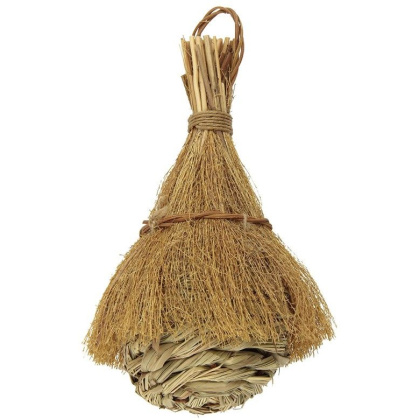 Prevue Finch All Natural Fiber Covered Tiki Hut Nest - 1 count