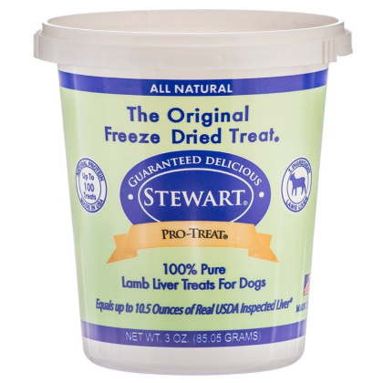 Stewart Pro-Treat 100% Freeze Dried Lamb Liver for Dogs - 3 oz