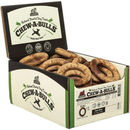 Redbarn Pet Products Chew-A-Bulls Ring Dental Dog Treats - 25 count